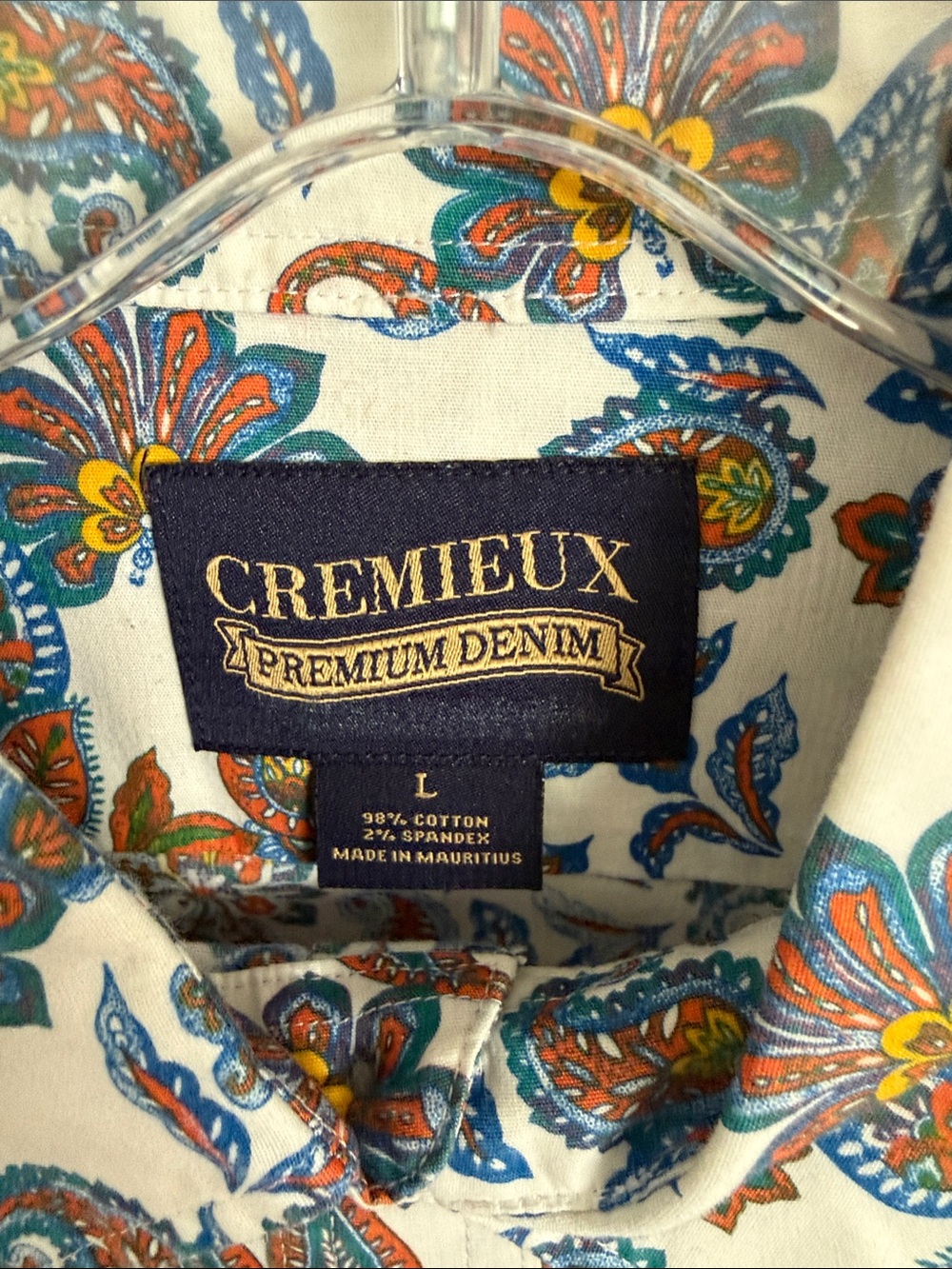Daniel Cremieux Men's White Paisley Floral Short-Sleeve Button-Up Shirt - Picture 2 of 3